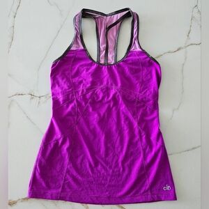 Alo Tank Top Active Performance Racerback Women's Sz M Purple CoolFit